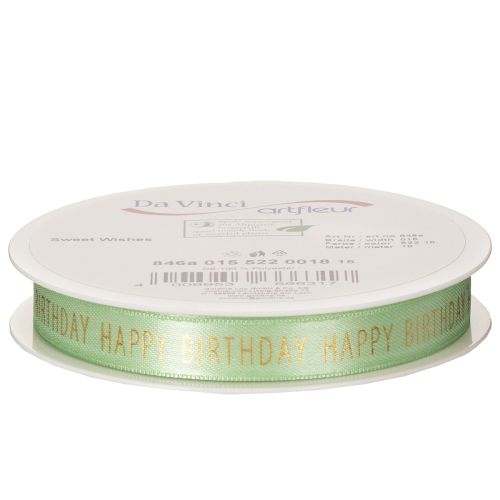 daiktų Dekoratyvinė dovanų pakavimo juostelė „Su gimtadieniu“, 18 m