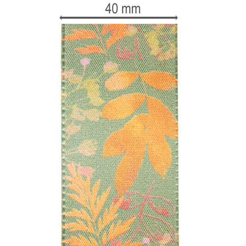 Dekoratyvinė juostelė su lapų motyvu, rudens dekoracija, 40 mm x 15 m | Floristik24.lt