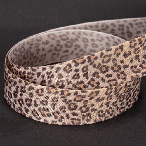 Dovanų juostelė su gyvūnų raštu ir leopardu, 25 mm pločio, 18 m ilgio | Floristik24.lt