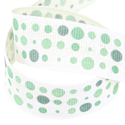 daiktų Juostelė Turquoise Dots Maritime Cotton Kaspinas 25mm 18m