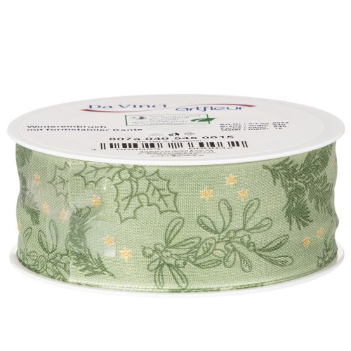 Dovanų juostelė su bugieniu ir amalu 40 mm 15 m | Floristik24.lt