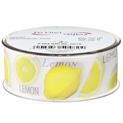 daiktų Juostelė citrina dekoratyvinė juostelė vasarinė medžiaginė juostelė geltona 40mm 15m