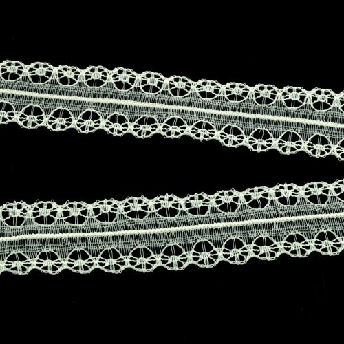 Floristik24 Nėrinių juostelė vintažinė kreminė 20mm 20m