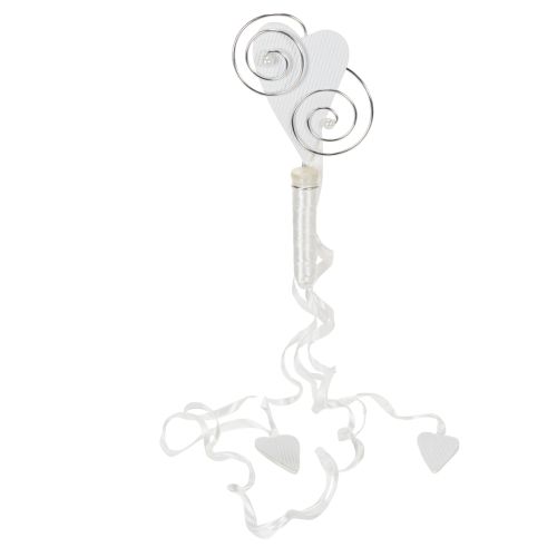 daiktų Suoliuko pakaba su vamzdeliu ir širdele, 18 cm, 6 dalys