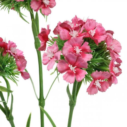 daiktų Dirbtinės Sweet William Pink dirbtinės gėlės gvazdikai 55cm ryšulėlis po 3vnt