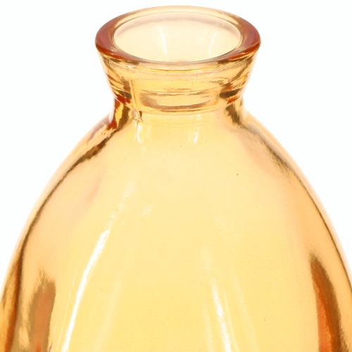 daiktų Svogūninės vazos stiklinės mini vazos oranžinės Ø7cm H12cm 6 vnt