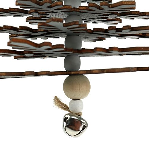 Floristik24 Medis pakabinti sidabrą su varpeliu 40cm