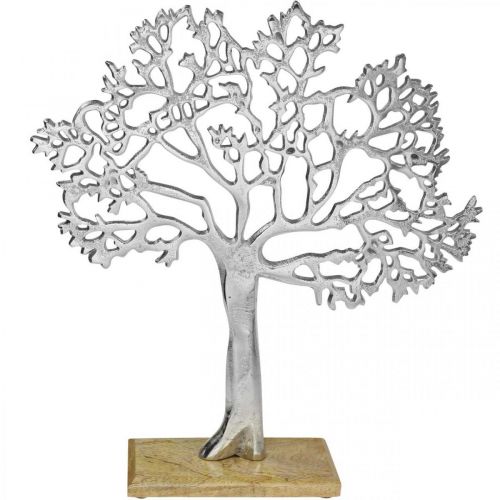 daiktų Deco medis metalas didelis, metalinis medis sidabrinis medis H42,5cm