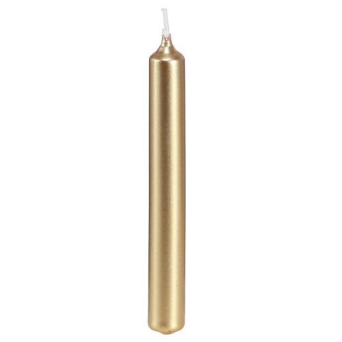 Floristik24 Eglutės žvakės žvakės eglutei aukso 13x105mm 20 vnt