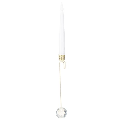 Floristik24 LED žvakutės su krištolo geltona šviesa, 31 cm, 10 vnt.