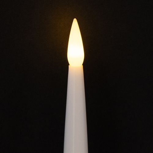 daiktų LED žvakutės su krištolo geltona šviesa, 31 cm, 10 vnt.