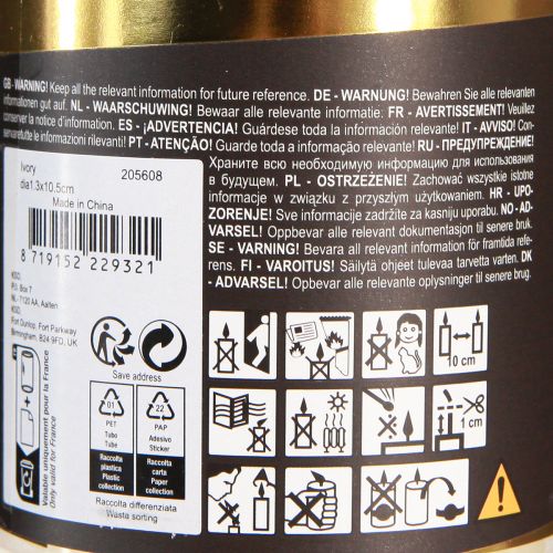 daiktų Medžių žvakės lazdelės žvakės Ø13mm žvakės geltonos H10cm 22 vnt