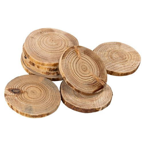 Natūralios apvalios medinės riekelės dekoravimui ir rankdarbiams, 6 cm, 300 g