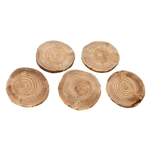 Natūralios apvalios medinės riekelės dekoravimui ir rankdarbiams, 6 cm, 300 g | Floristik24.lt