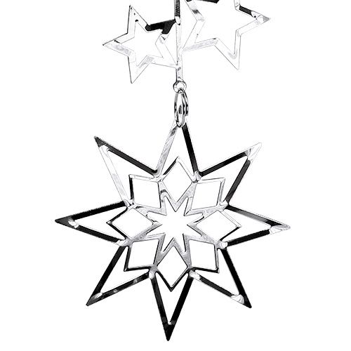 daiktų Eglutės puošmena žvaigždė 20cm sidabrinė 1vnt