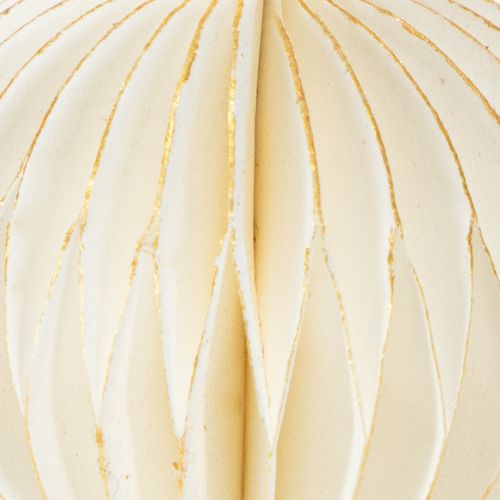 daiktų Popieriniai kalėdinių eglutės papuošalai, korio formos popierius, balti ir auksiniai, 4 cm, 6 vnt.