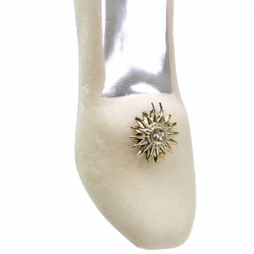 Floristik24 Eglutės pakabos pompos baltos 11cm 2vnt