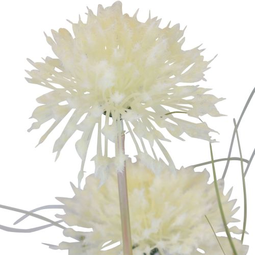 Dirbtinės gėlės rutulinė gėlė aliuminis dekoratyvinis svogūnas dirbtinis baltas 90cm