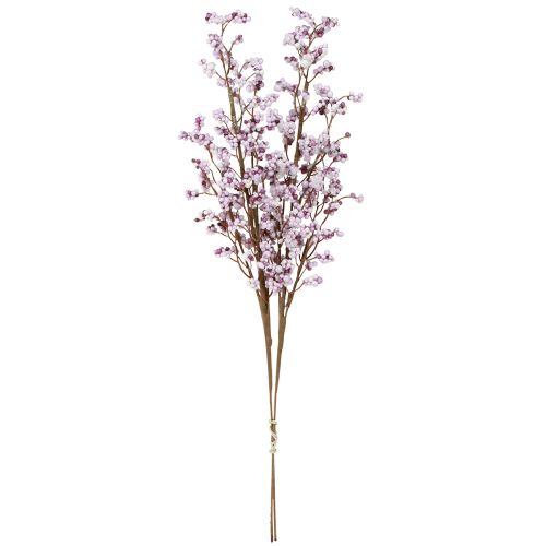 Floristik24 Uogų šakelė Kalėdų šakelė purpurinė balta šerkšnė L60cm 2 vnt