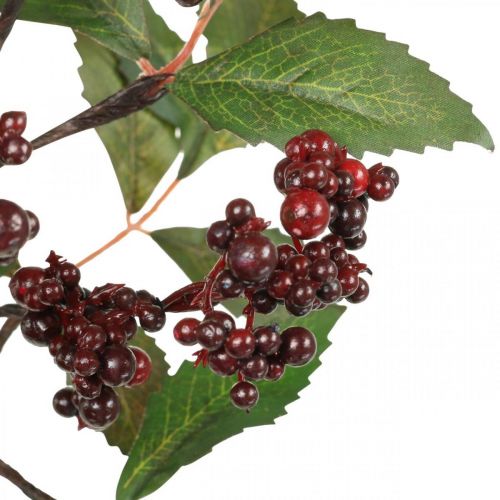 Floristik24 Uogų šakelė raudona dirbtinė rudens puošmena 85cm Dirbtinis augalas kaip tikras!