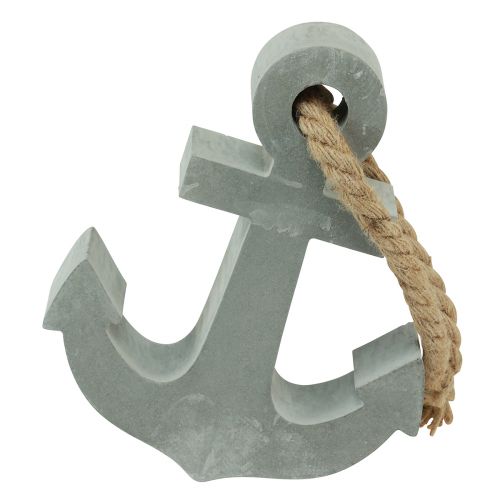 Floristik24 Betoninių inkarų apdaila jūrinė stalo apdaila pilka 18cmx4,5cmx22cm