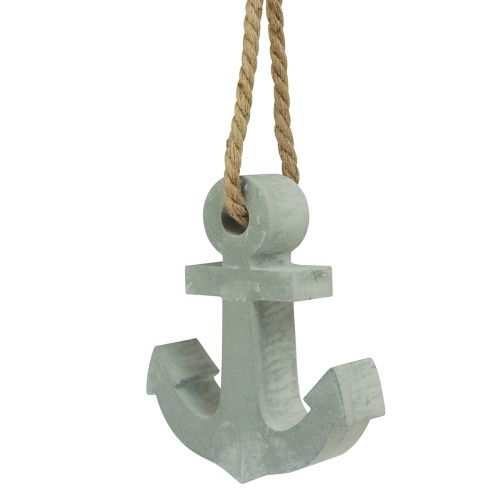 Floristik24 Betoninių inkarų apdaila jūrinė stalo apdaila pilka 18cmx4,5cmx22cm
