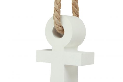 Floristik24 Betoninis dekoratyvinis inkaras baltas natūralus jūrinis 18cmx4.5cmx22cm