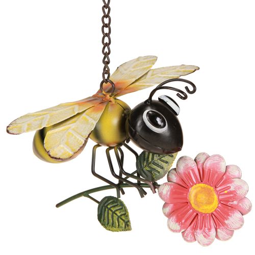 Floristik24 Bičių puošmena Metalinė sodo puošmena kabančiai Dažyta 21×21cm