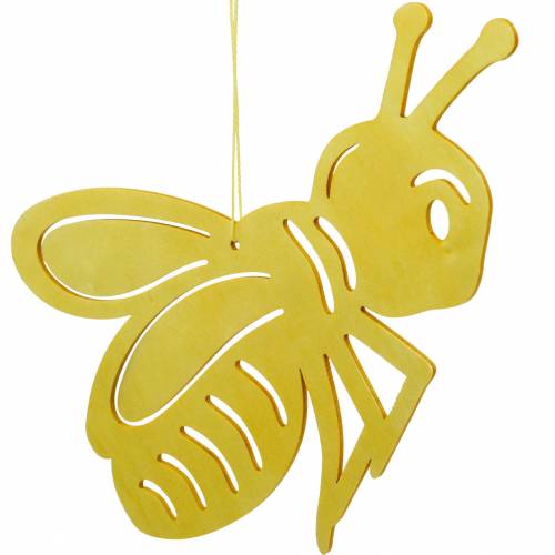 daiktų Medinė bitė figūrėlė, pavasario puošmena, bitė pakabinti, dekoratyvinis vabzdys 6vnt