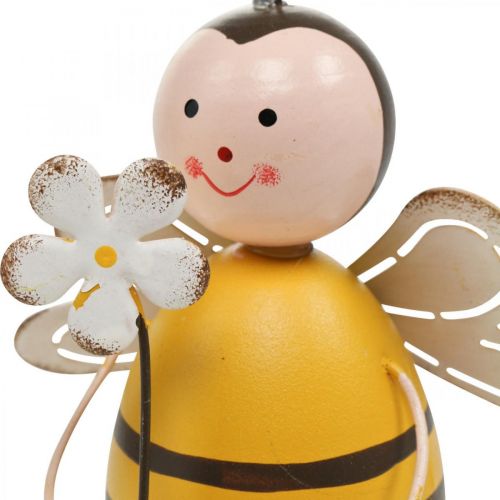 Floristik24 Deco bee kaip krašto sėdynė vasaros apdaila metalas H13cm