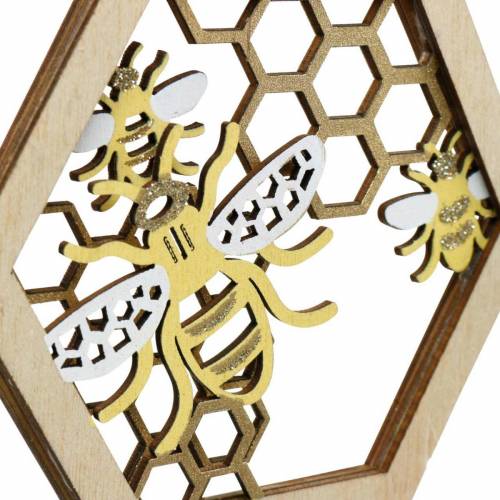daiktų Korys pakabinti, vasaros dekoracija, bitė, medinė dekoracija, bitės koryje 4vnt