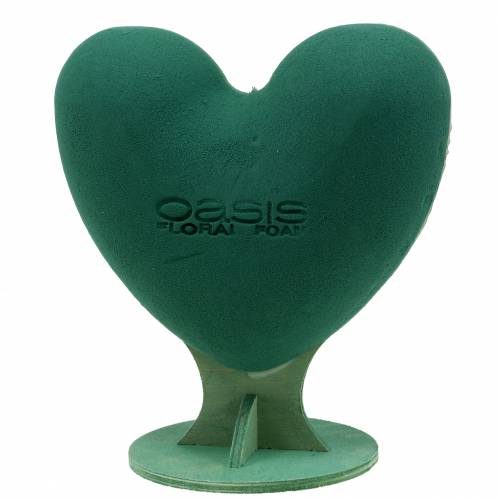 daiktų Gėlių putplastis 3D širdelė su pėda gėlių putplasčiu žalia 30cm x 28cm