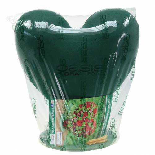 daiktų Gėlių putplastis 3D širdelė su pėda gėlių putplasčiu žalia 30cm x 28cm