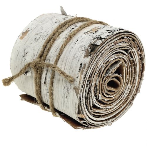 Floristik24 Beržo žievės rulonas baltas skalbtas 10cm x 2,5m