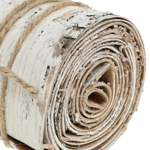 Floristik24 Beržo žievės rulonas baltas skalbtas 10cm x 2,5m