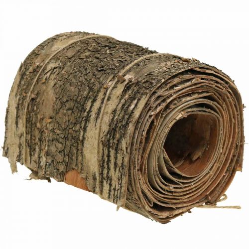 Floristik24 Beržo žievės rulonas rudas, pilka žievė rankdarbiams 15×300cm