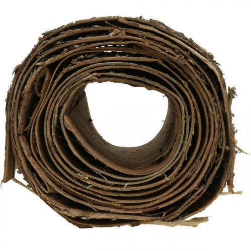 Floristik24 Beržo žievės rulonas rudas, pilka žievė rankdarbiams 15×300cm