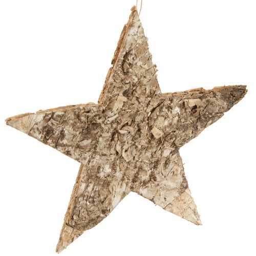 daiktų Beržinės žvaigždės dekoratyvinėms žvaigždutėms pakabinti beržo žievė 20cm 4 vnt