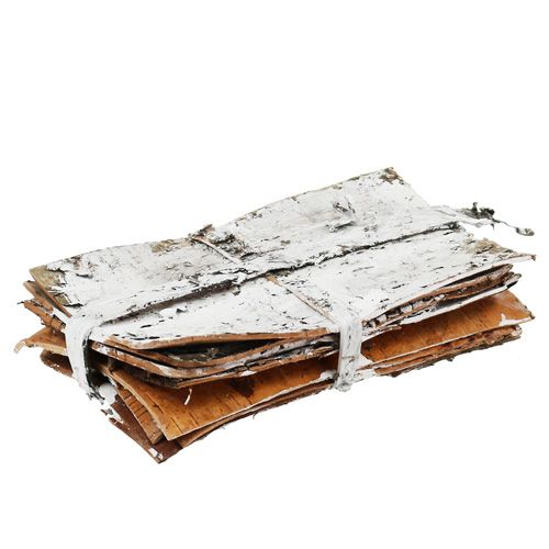 Floristik24 Žievės griežinėliai 20cm x 12cm balti, skalbti 8 vnt