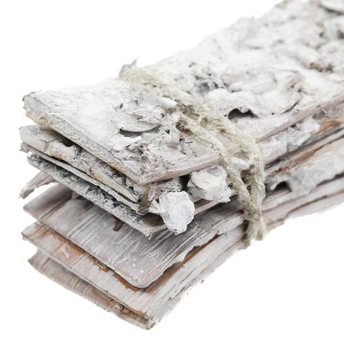 Floristik24 Beržo juostelės balintos 20cm x 4cm 8 vnt