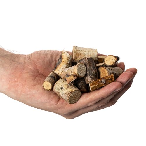 Dekoratyviniai beržo medžio gabalėliai su žieve rankdarbiams, 3 cm, 300 g | Floristik24.lt