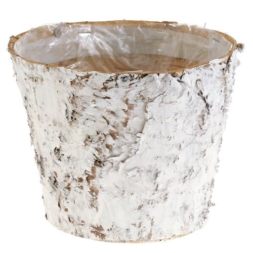 daiktų Dekoratyvinis vazonas balinto beržo augalų vazonas Ø18cm H15cm 2vnt