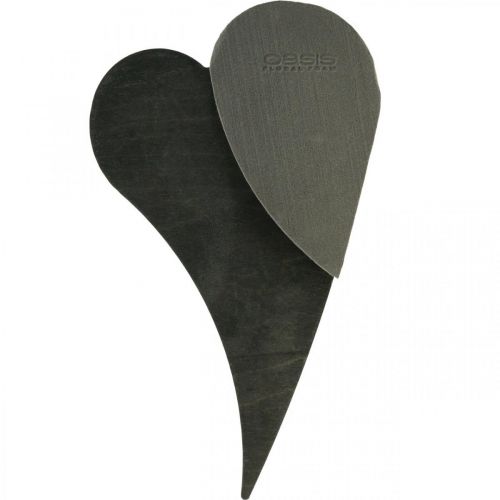 daiktų OASIS® Black Bioline® Floral Foam Heart Black H34cm 2 vnt