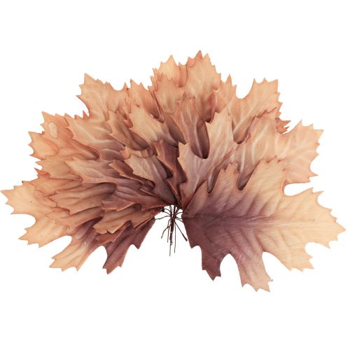 Floristik24 Raudonojo ąžuolo lapai rudens lapai deko lapai deko 13×19cm 12vnt