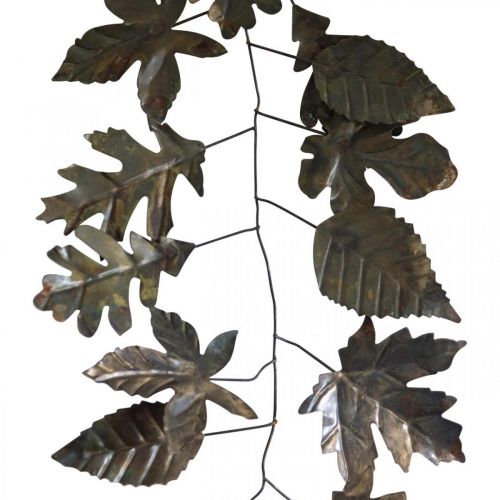 daiktų Sienų apdaila metalo girliandos lapai žalvaris L100cm P27cm