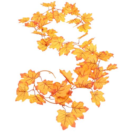 daiktų Lapų girlianda rudens girlianda oranžinė geltona 168cm 2vnt