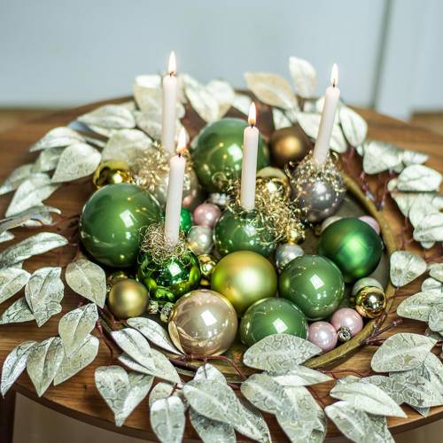 Floristik24 Dirbtinių šampano galiukų lapelių vainikas Ø48cm