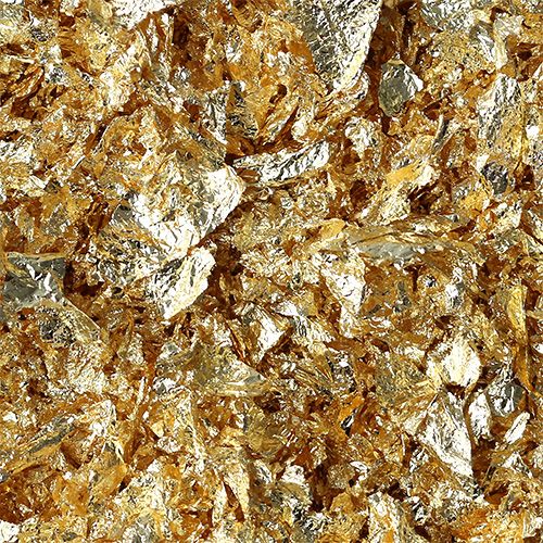 Floristik24 Lapų metaliniai dribsniai auksiniai 25g