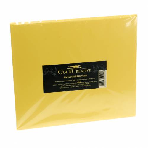 Floristik24 Folijos lapai 16×16cm Golden 100p