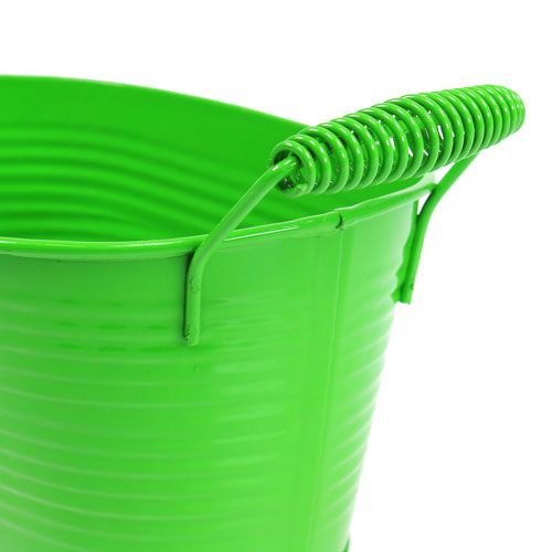 Floristik24 Skardinis dubuo ovalus žalias 20cm x 12cm x 9cm